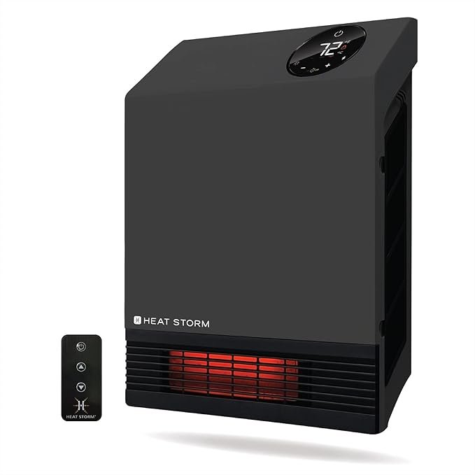 Heat Storm Wall Gray HS-1000-WX Deluxe Indoor Infrared Heater
