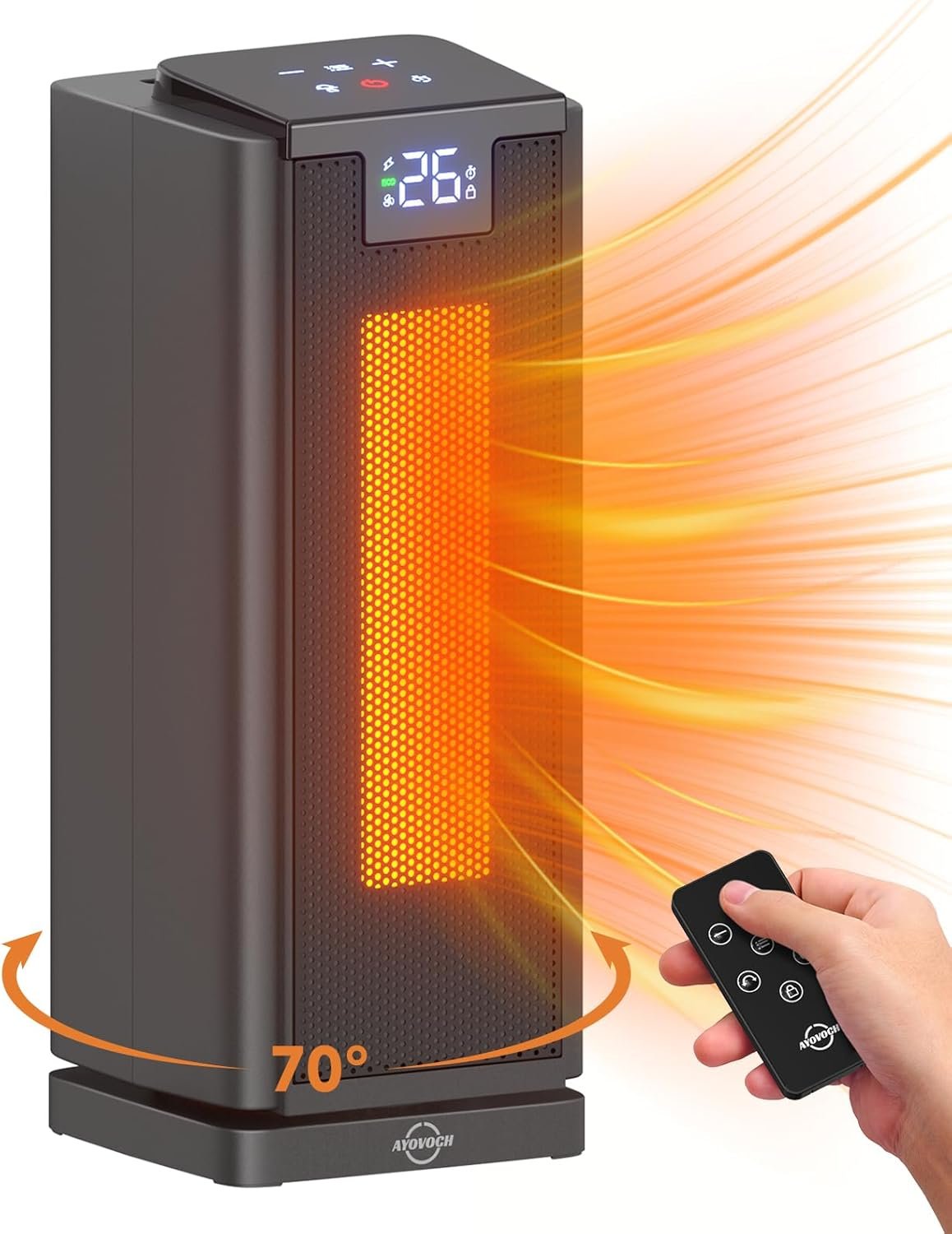 Space Heater with Remote and Thermostat