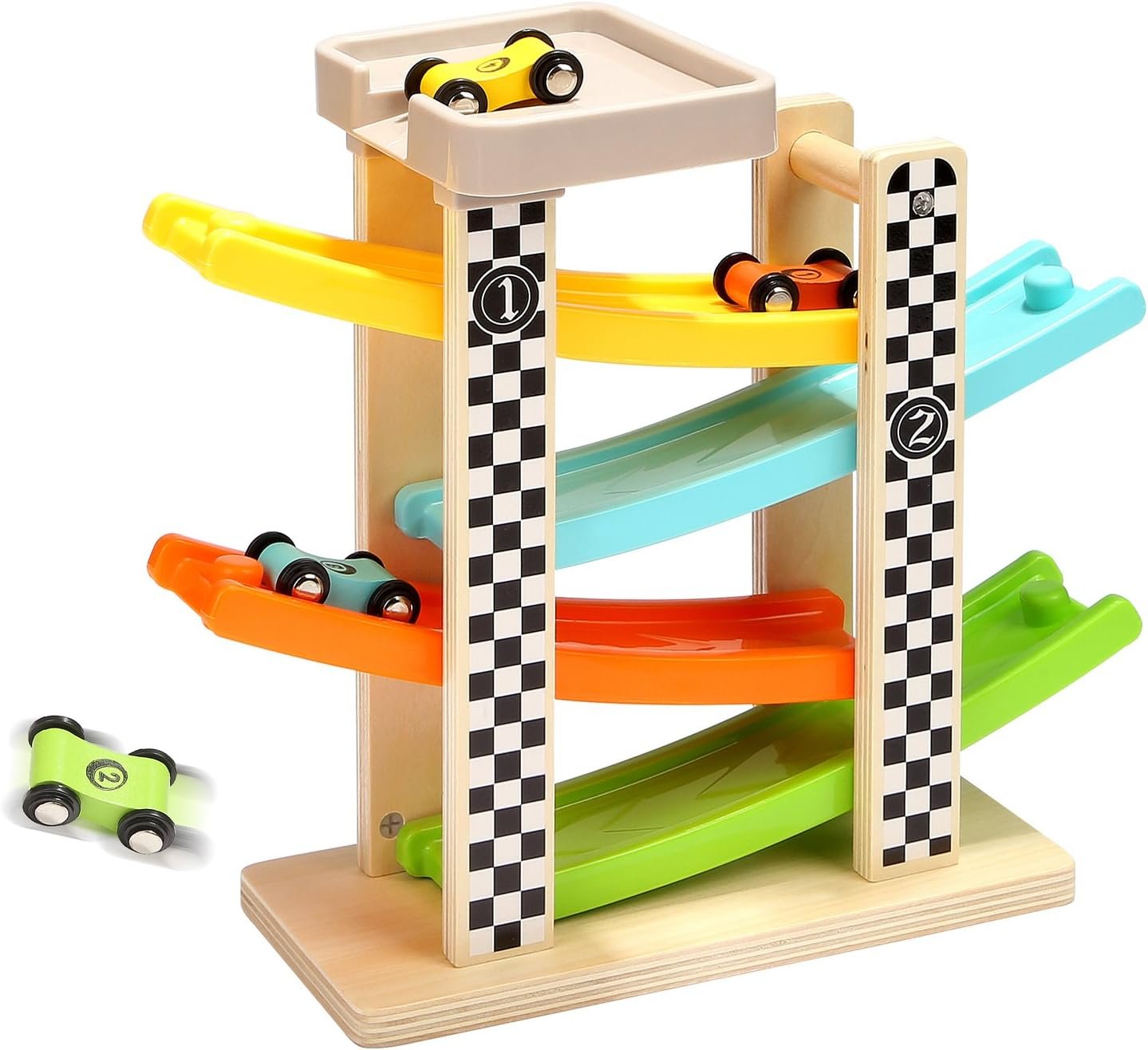 Wooden Car Ramp Toy