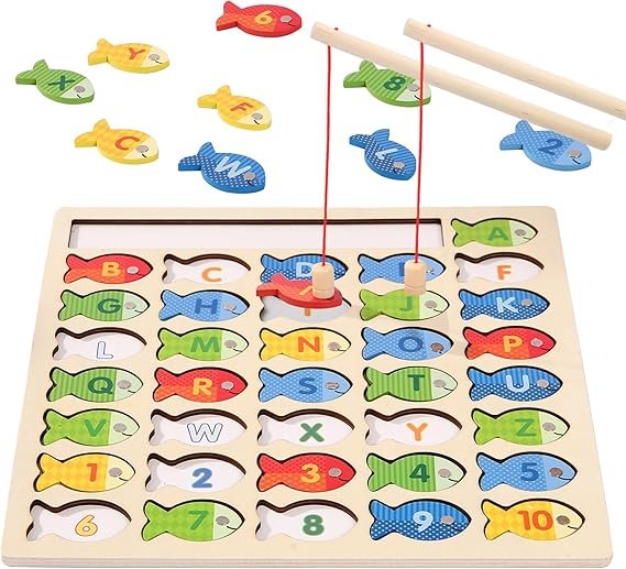 Wooden Magnetic Fishing Game