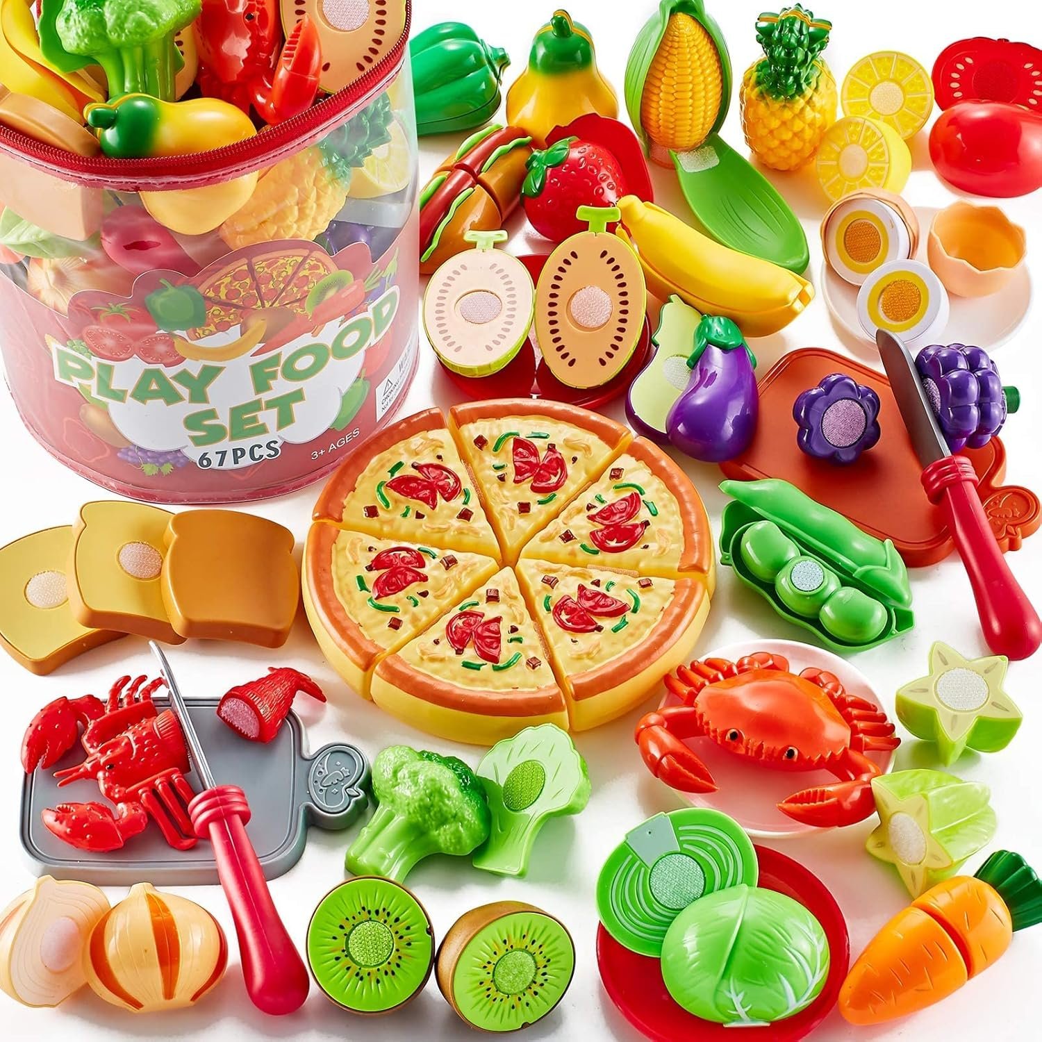 67-piece play food