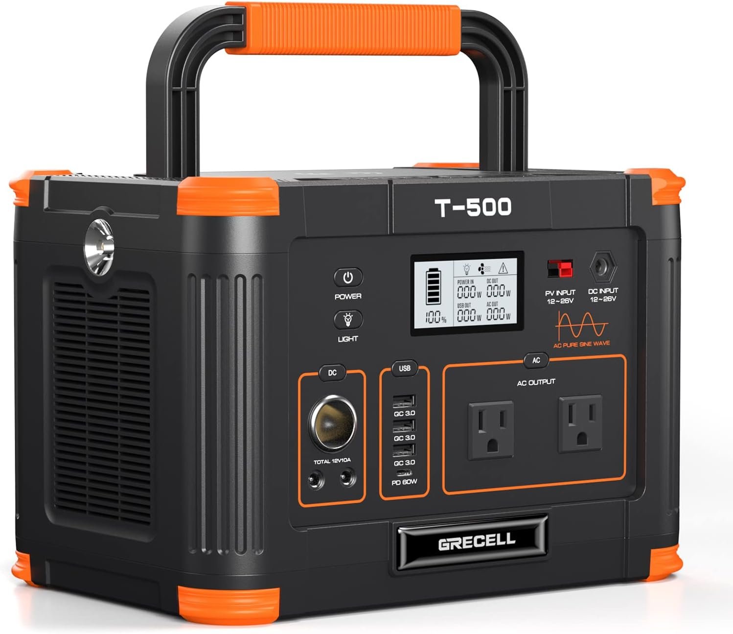 GRECELL Portable Power Station 500W