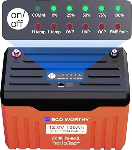 ECO-WORTHY 12V 100AH LiFePO4 Battery