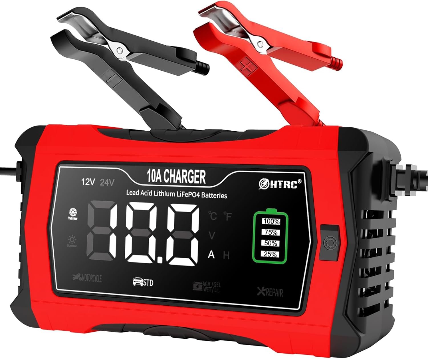 10-Amp Smart Car Battery Charger