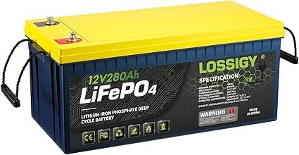 LOSSIGY 12V 280AH LiFePO4 Lithium RV Battery