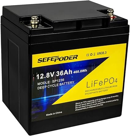 12V 36Ah LiFePO4 Lithium Battery