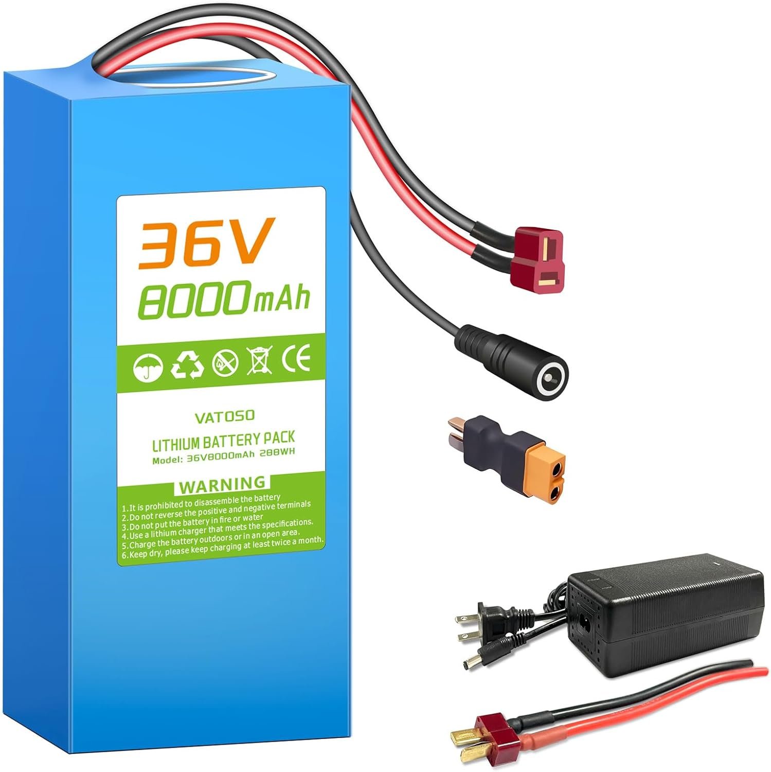 VATOSO 36V/48V Lithium-ion Ebike Battery