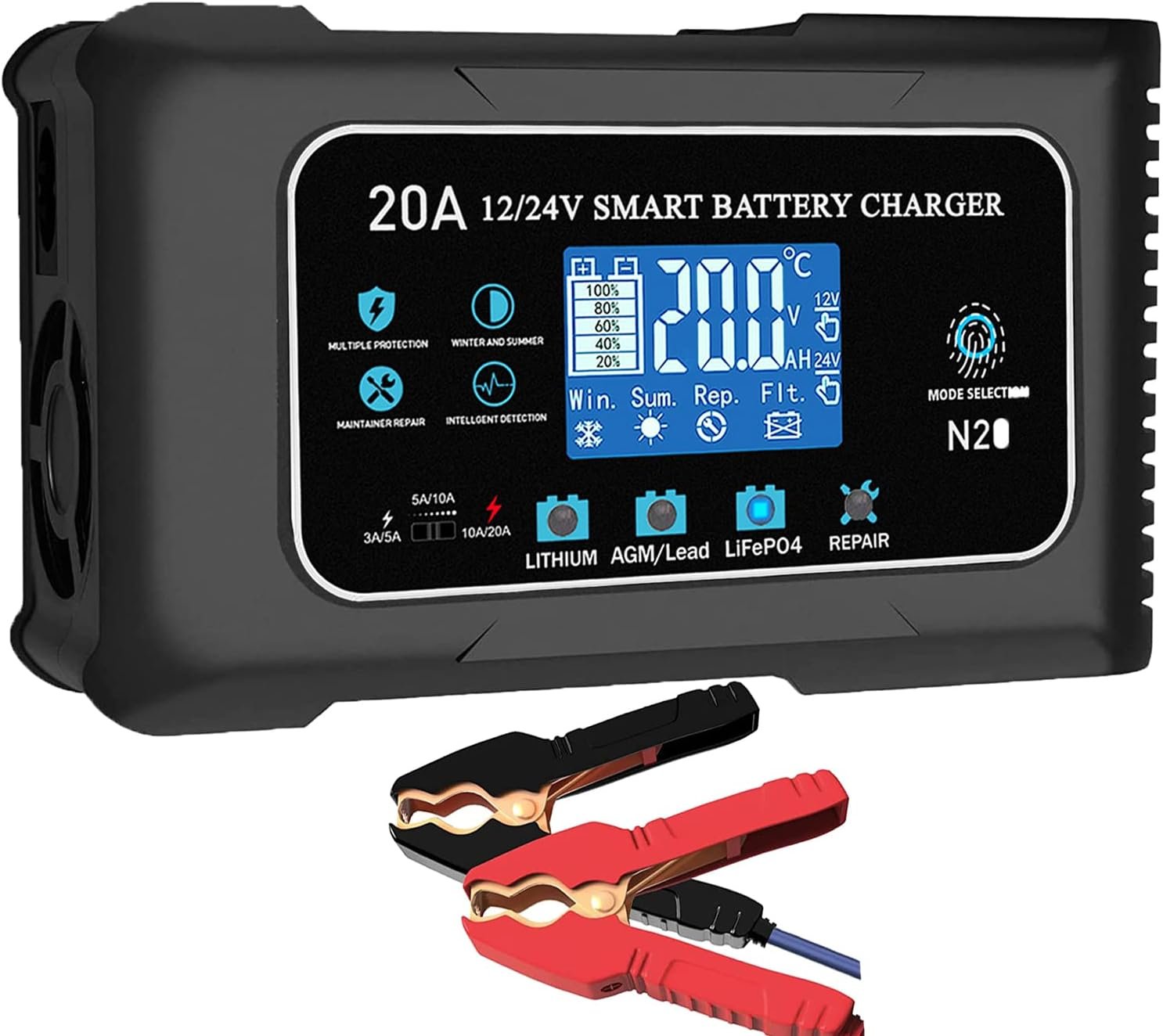 20-Amp Smart Battery Charger